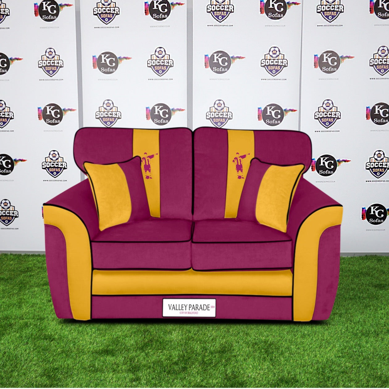 Valley Parade 2 Seater Sofa (Bradford City FC)