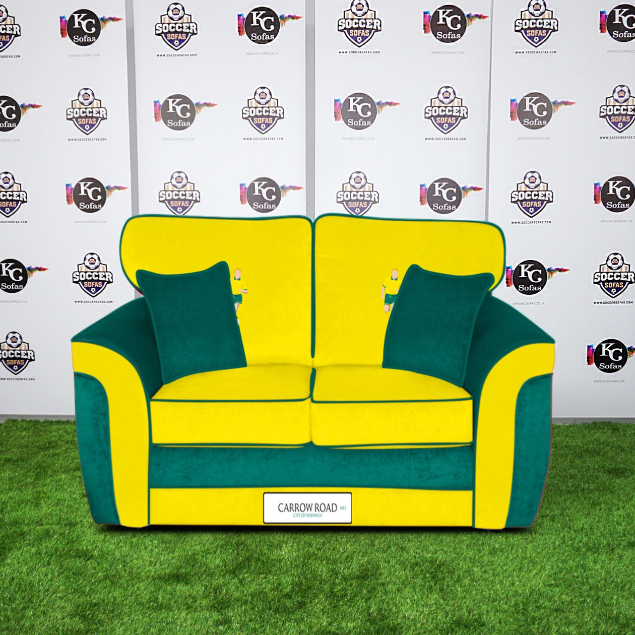 Carrow Road 2 Seater Sofa (Norwich City FC)