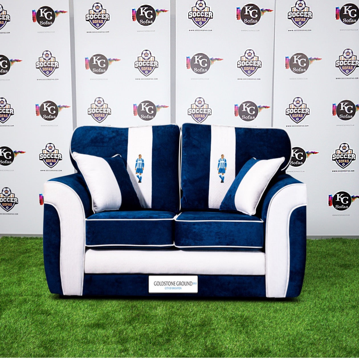 Goldstone Ground 2 Seater Sofa (Brighton & Hove Albion FC)