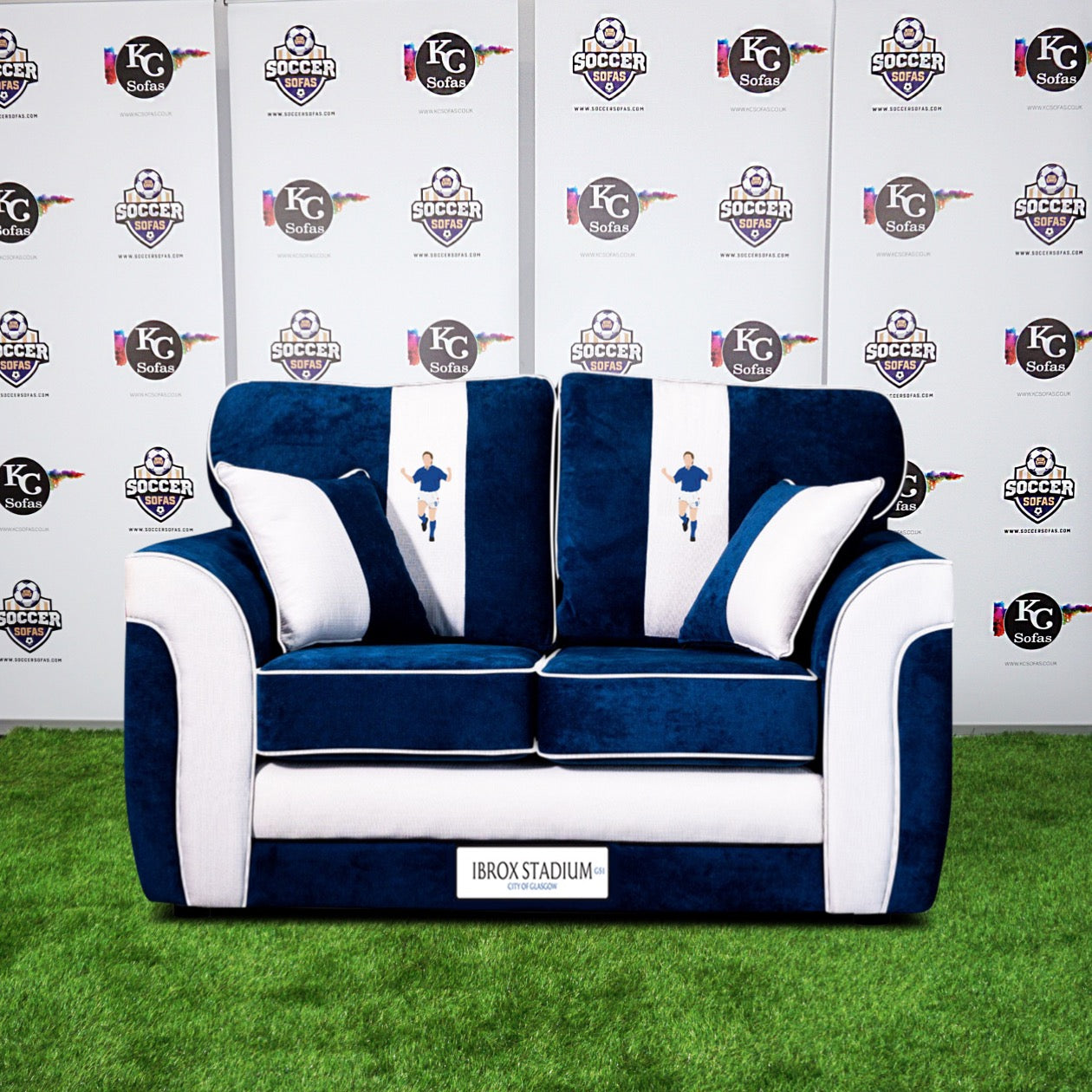 Ibrox Stadium 2 Seater Sofa (Glasgow Rangers FC)