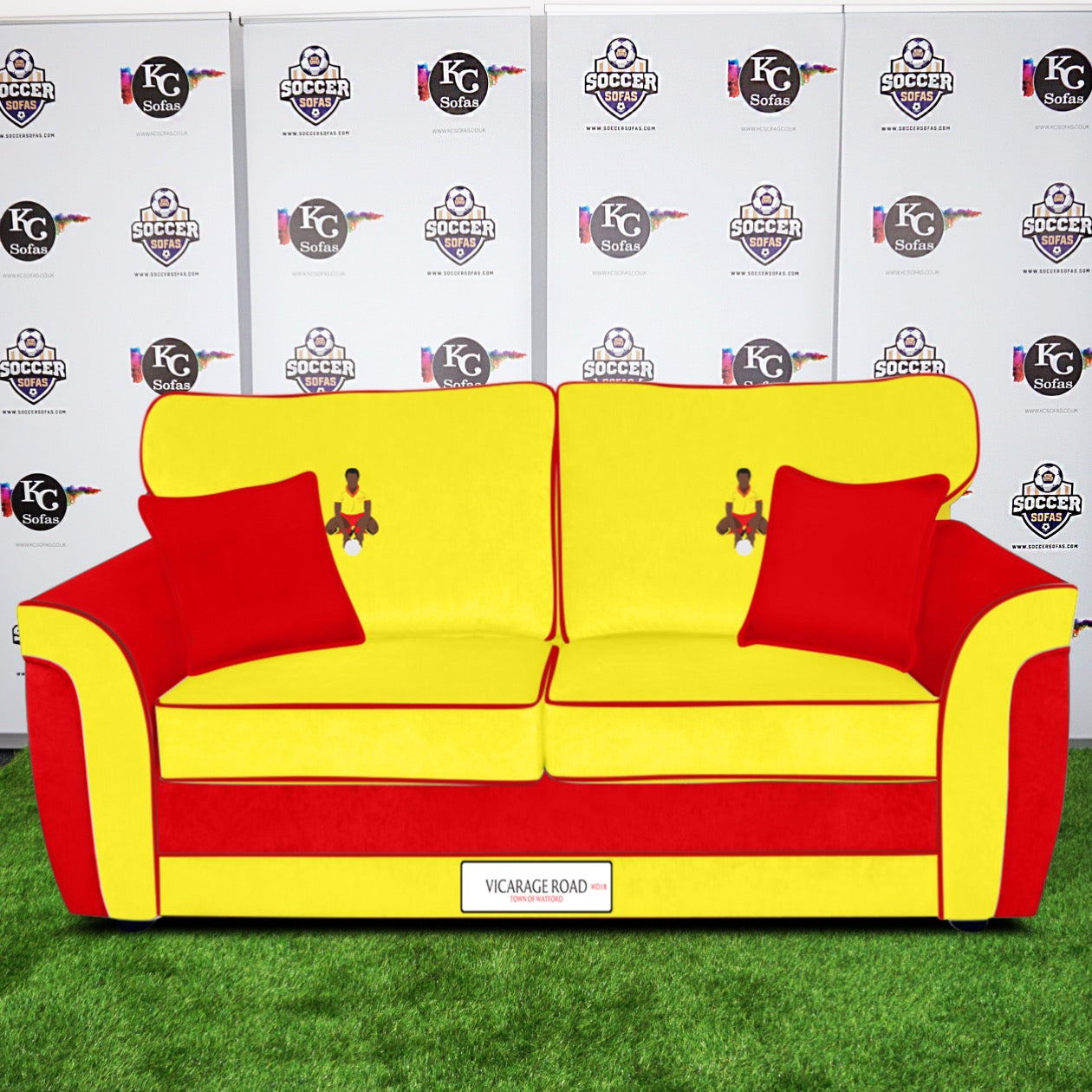 Vicarage Road 3 Seater Sofa (Watford FC)