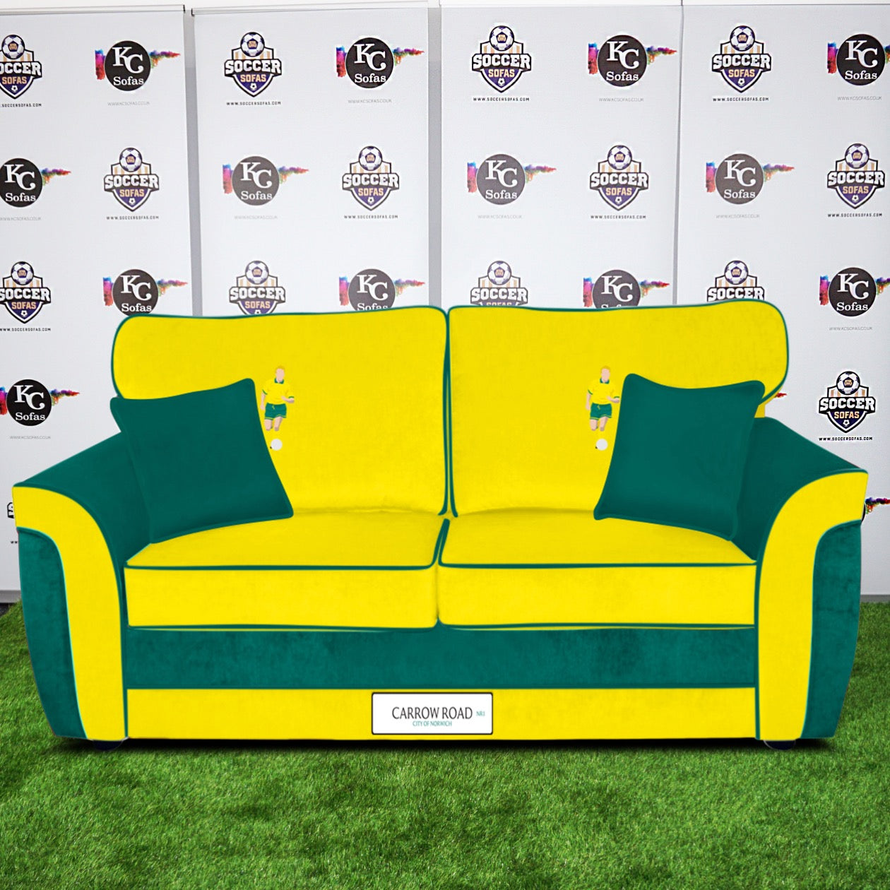 Carrow Road 3 Seater Sofa (Norwich City FC)