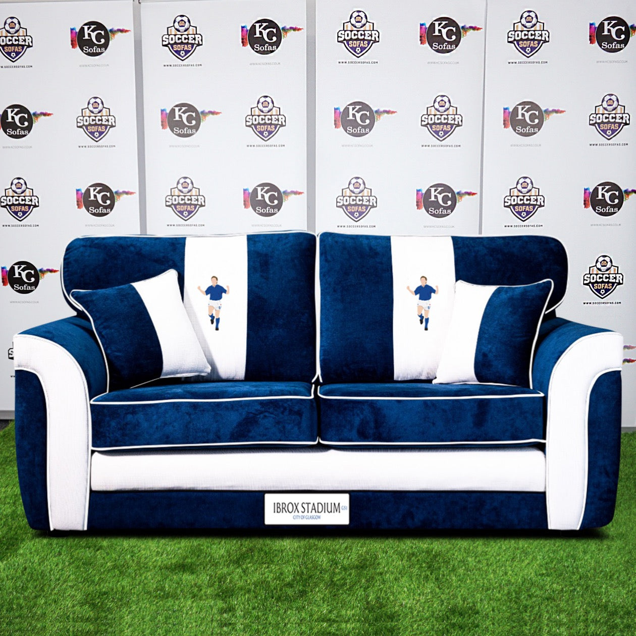 Ibrox Stadium 3 Seater Sofa (Glasgow Rangers FC)