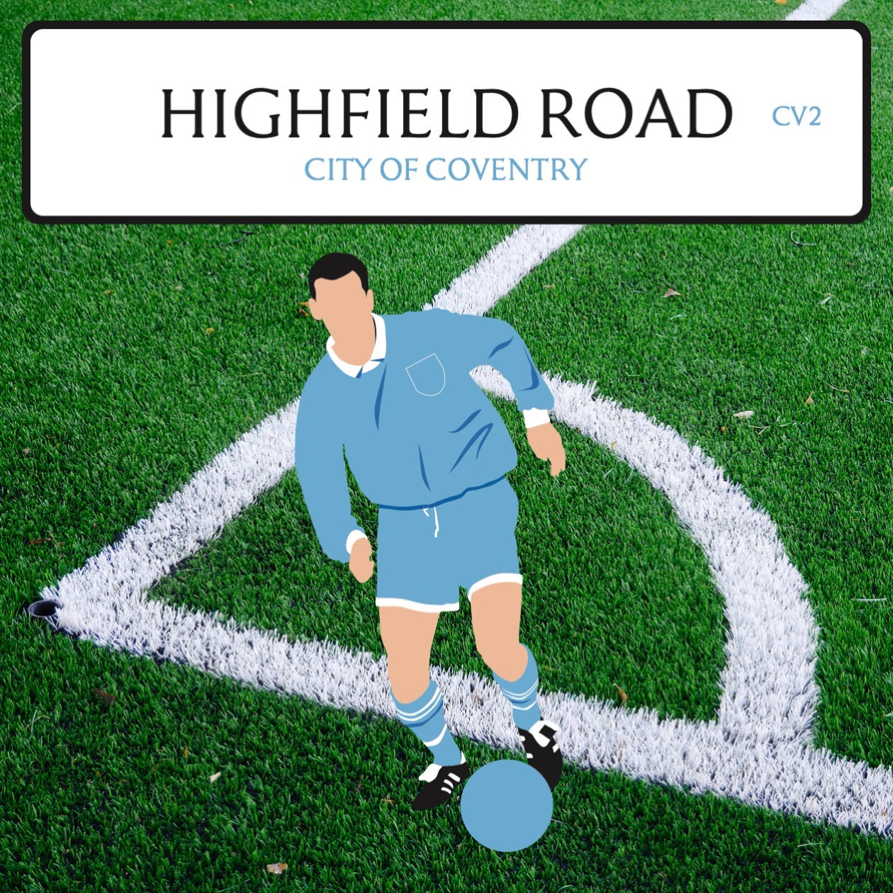 Highfield Road 2 Seater Sofa (Coventry City FC)
