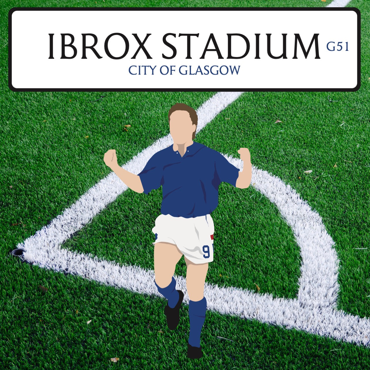 Ibrox Stadium Storage Footstool (Glasgow Rangers FC)