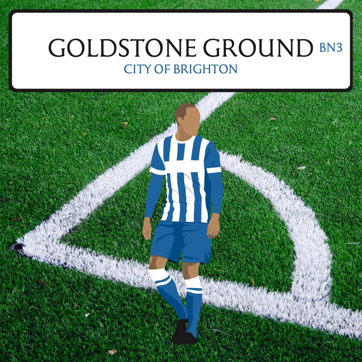 Goldstone Ground 3 Seater Sofa (Brighton & Hove Albion FC)